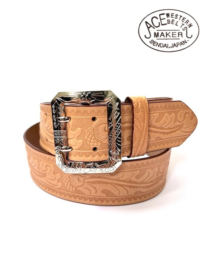 ACE WESTERN BELTS ★ Style No.900B ★ Handmade Vintage Reproduction Cowboy Western Belt - Russet