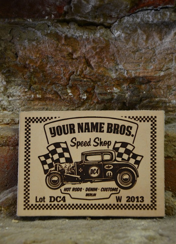 Custom Leather Patch *** Hot Rod ***