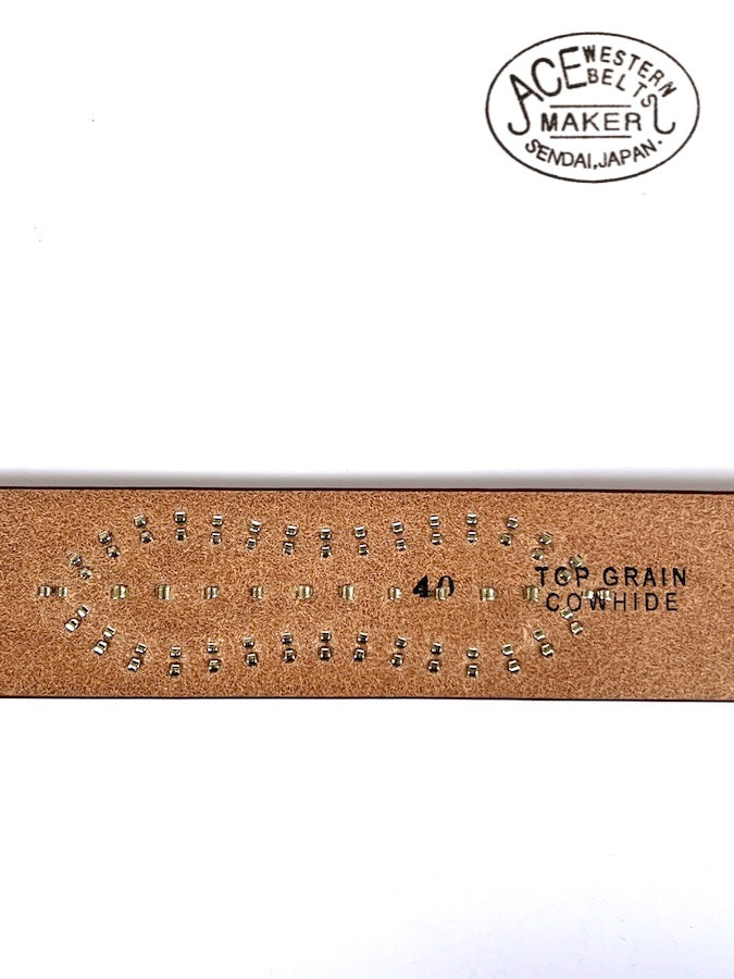 ★ Style No.180H with 50's Jewels ★ Handmade Vintage Cowboy Belt - Russet