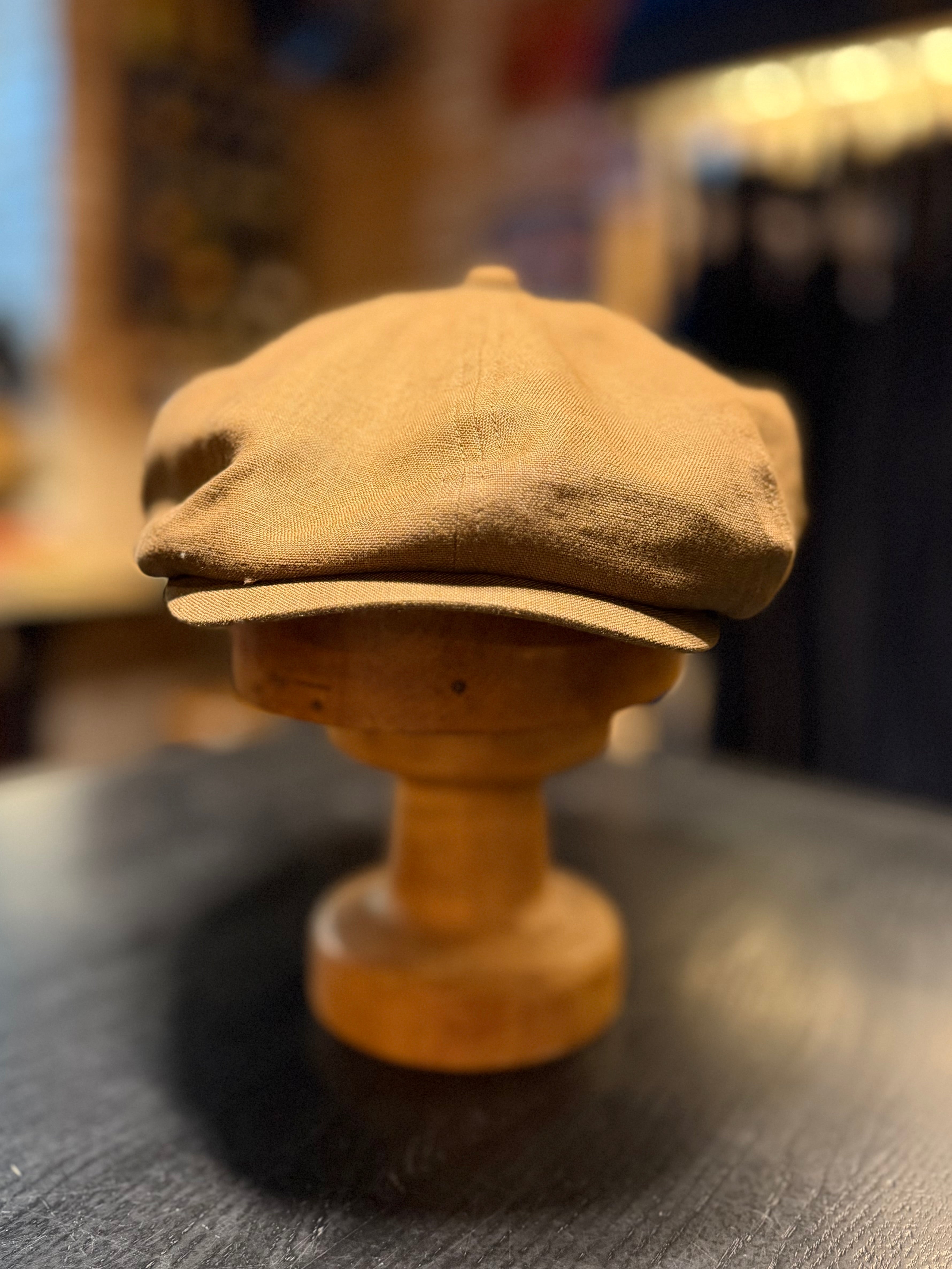 1920's Cap - Model: Lucky Dan French Linen - Brown