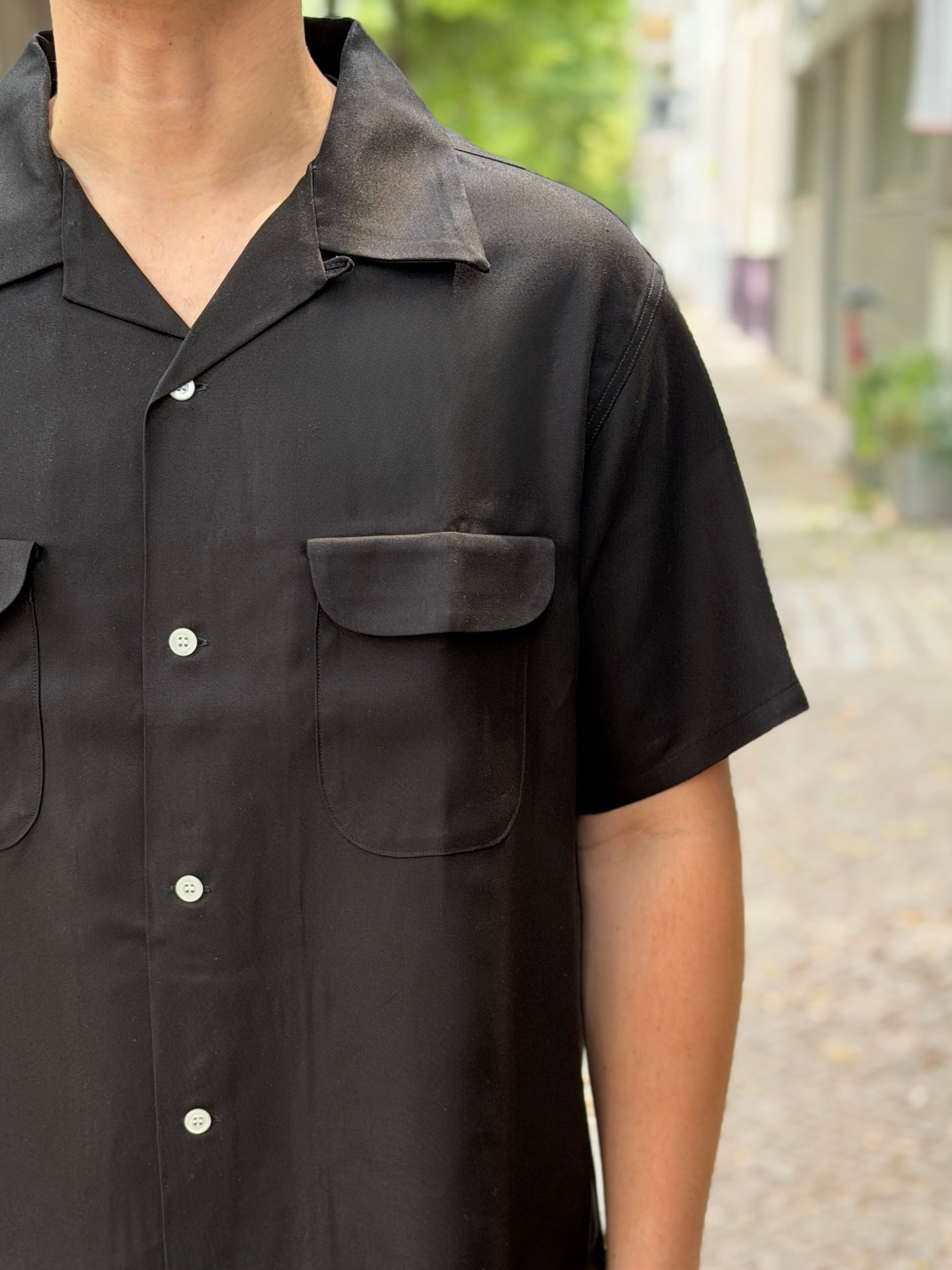 WEARMASTERS - Lot.878 Flap Pocket Rayon Shirt - Black