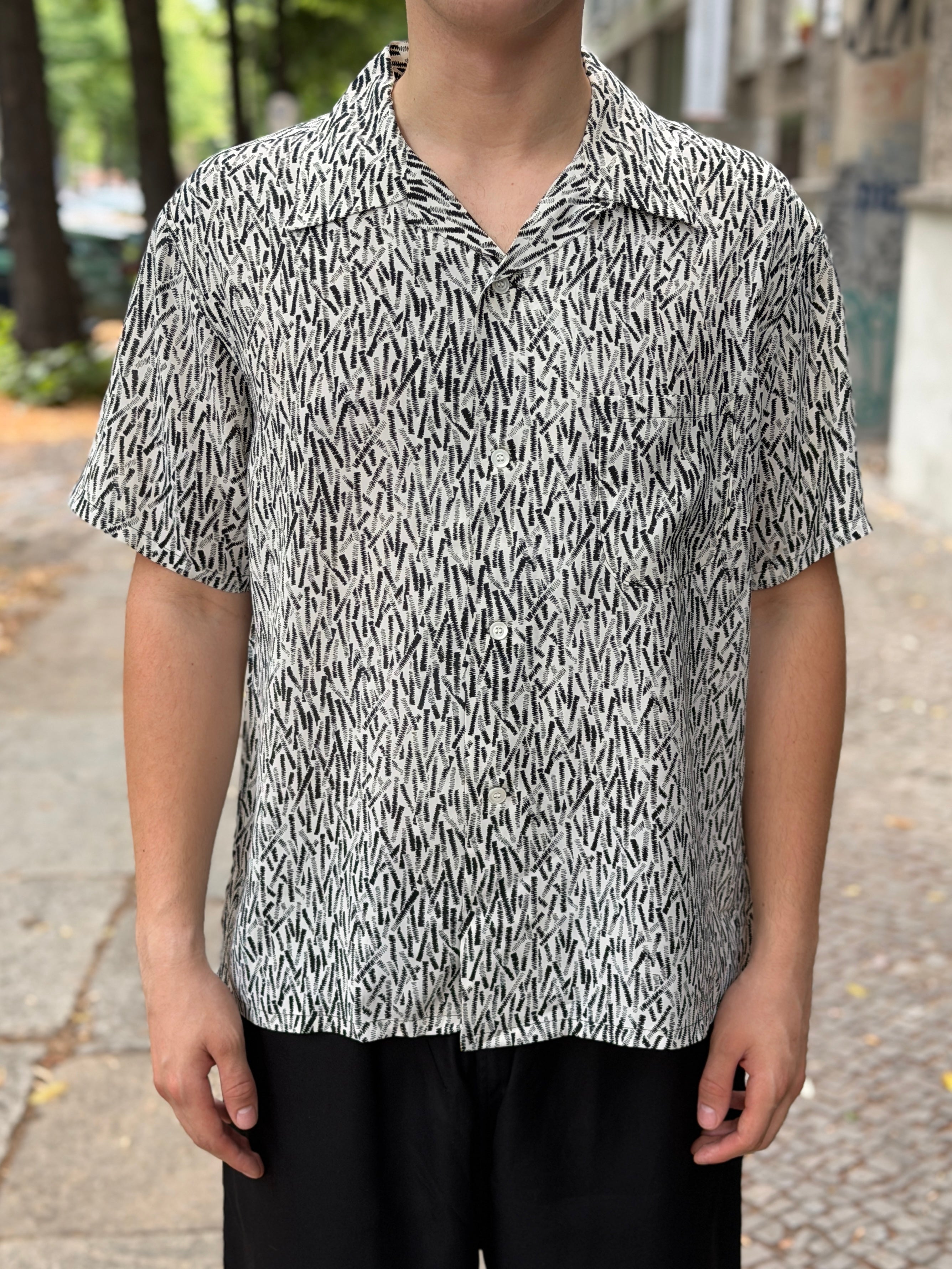 WEARMASTERS - Lot.912 Zig-Zag Rayon Shirt - White
