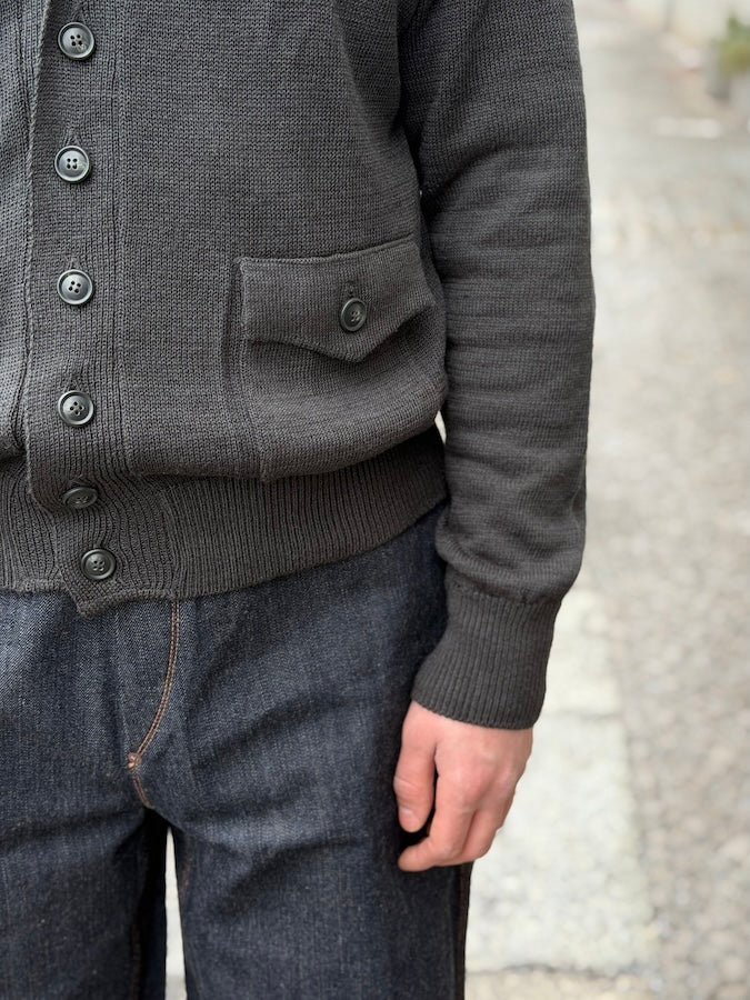 RAGTIME A-1 KNIT CARDIGAN - CHARCOAL MIX