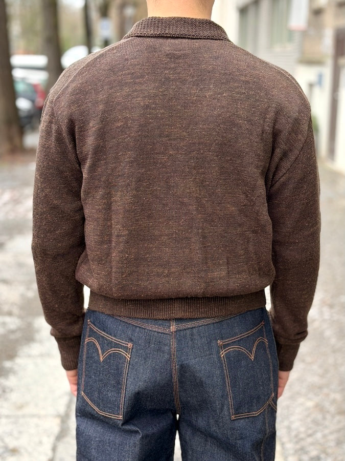RAGTIME A-1 KNIT CARDIGAN - BROWN MIX