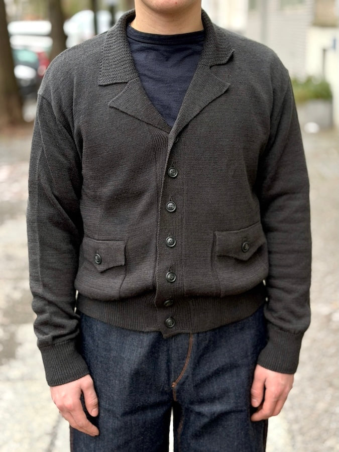 RAGTIME A-1 KNIT CARDIGAN - CHARCOAL MIX