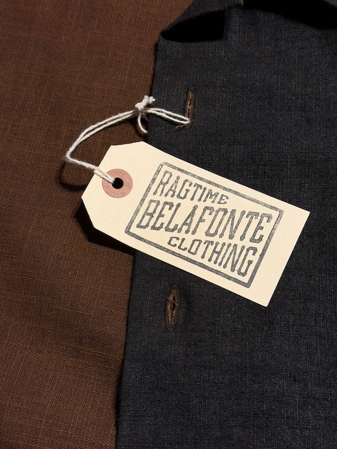 DOROMOLE SLUB YARN OPEN COLLAR NO LOOP SHIRTS