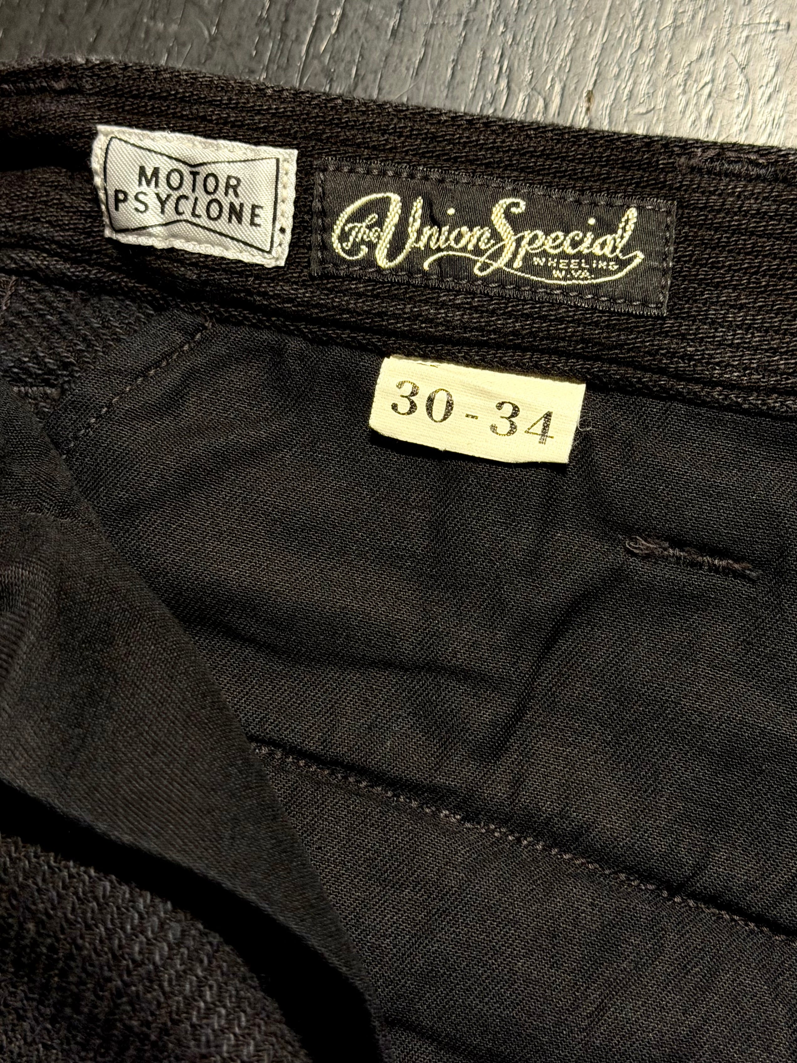 "BLACK ROGUE TROUSERS" - Yarn-dyed Rude Black
