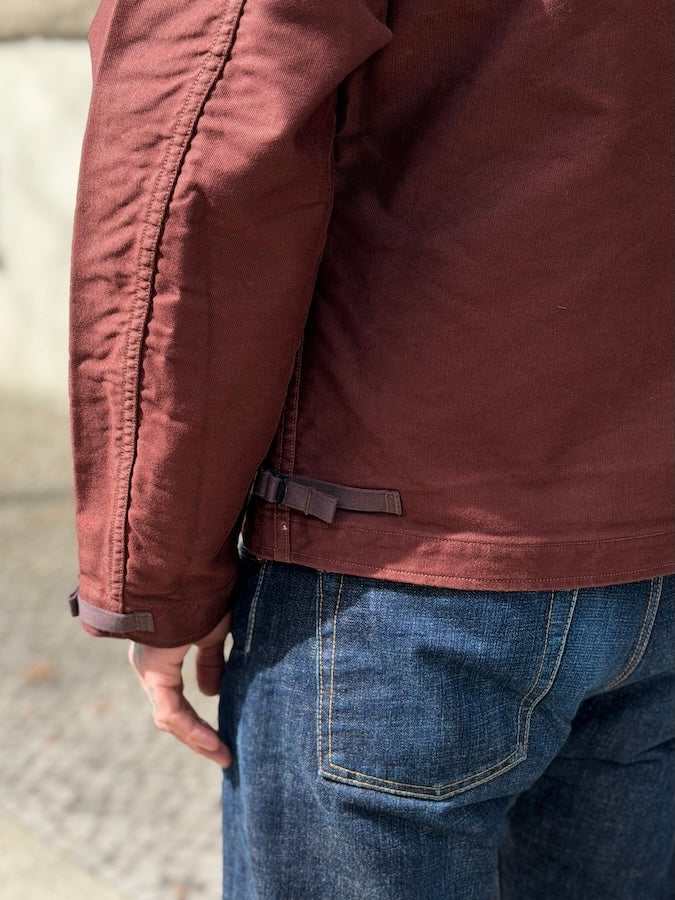 "DECK WORKER JACKET" - 1940~1950s U.S.NAVY MILITARY IMAGE CLOTHING - Dark Red Brown