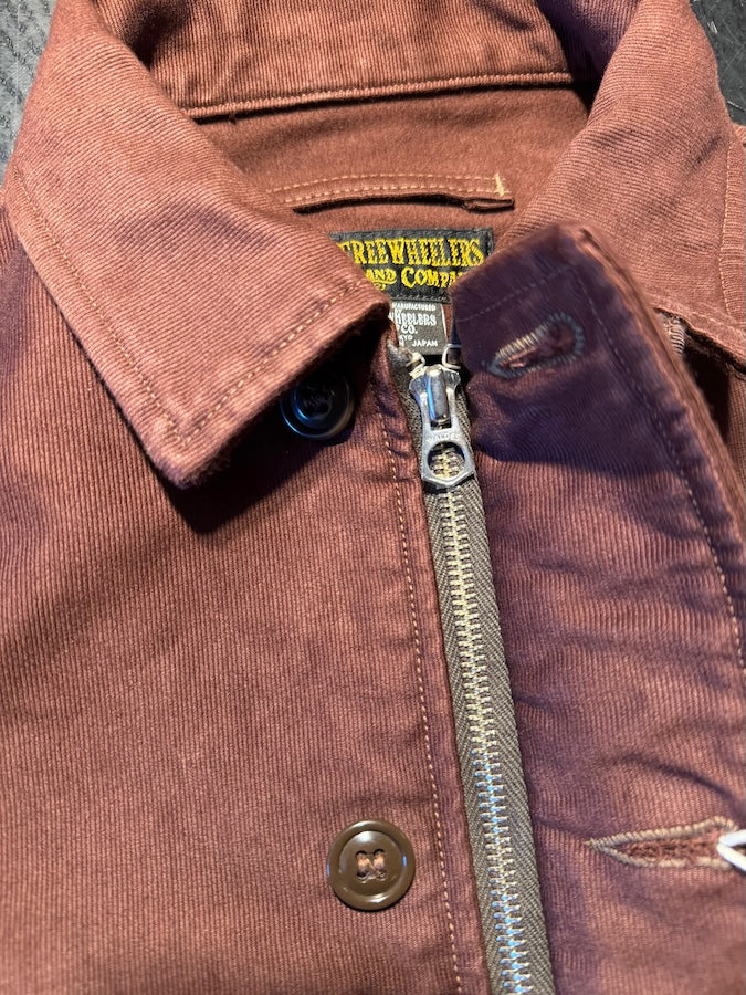 "DECK WORKER JACKET" - 1940~1950s U.S.NAVY MILITARY IMAGE CLOTHING - Dark Red Brown