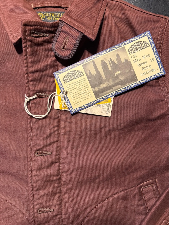 "DECK WORKER JACKET" - 1940~1950s U.S.NAVY MILITARY IMAGE CLOTHING - Dark Red Brown