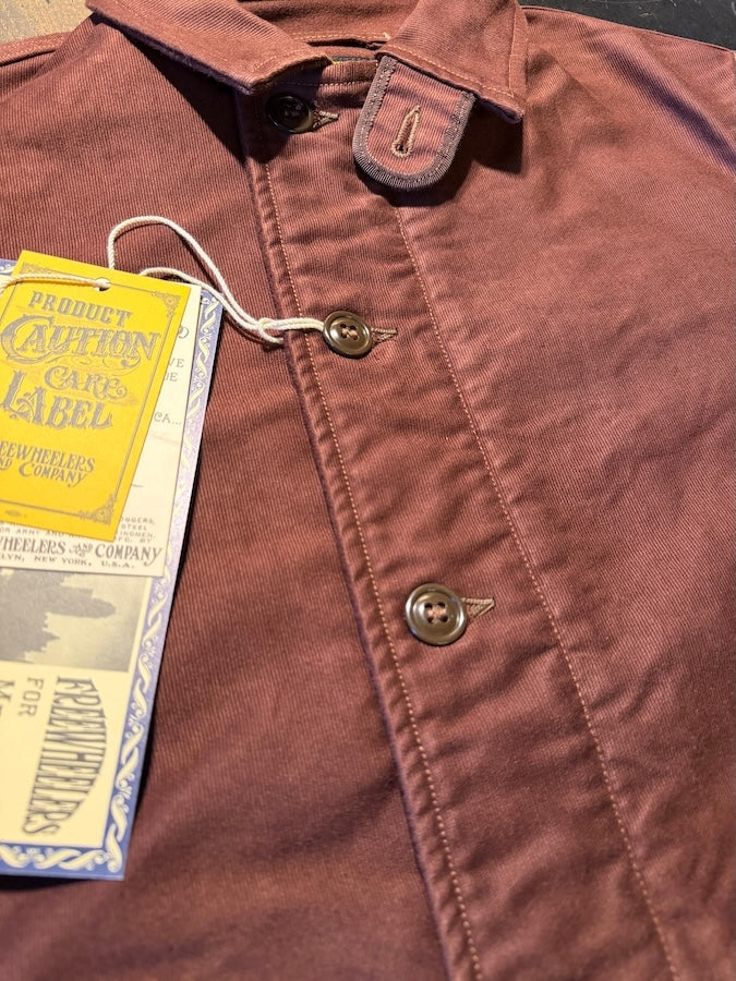 "DECK WORKER JACKET" - 1940~1950s U.S.NAVY MILITARY IMAGE CLOTHING - Dark Red Brown