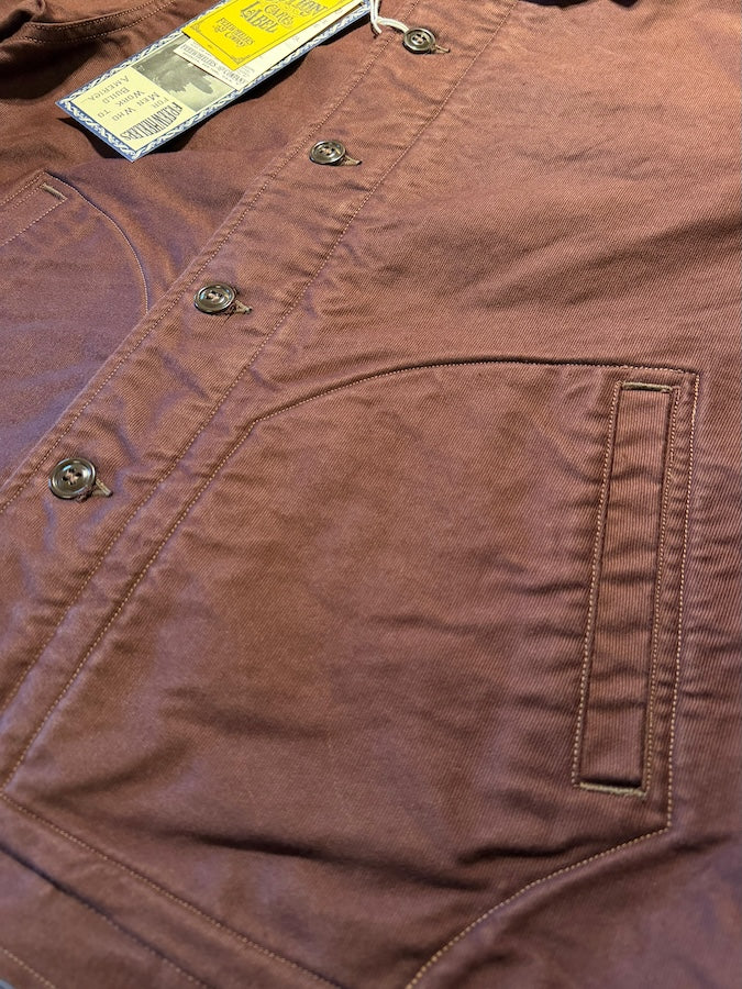 "DECK WORKER JACKET" - 1940~1950s U.S.NAVY MILITARY IMAGE CLOTHING - Dark Red Brown
