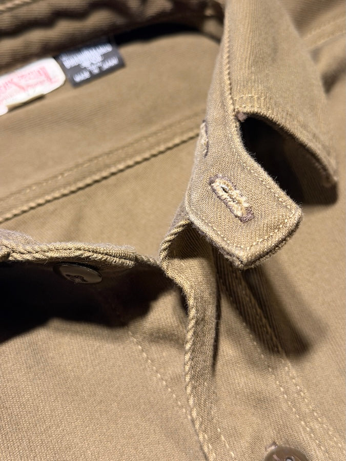 "Gemsa" WORK SHIRT - UNION SPECIAL OVERALLS - 1930s STYLE WORK SHIRT - Khaki Olive