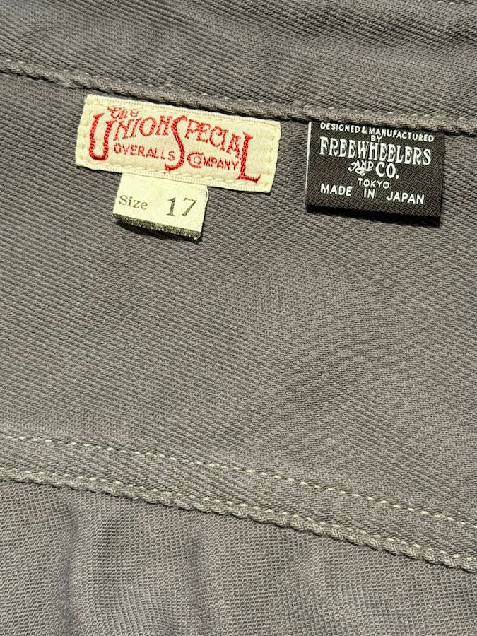 "Gemsa" WORK SHIRT - UNION SPECIAL OVERALLS - 1930s STYLE WORK SHIRT - Steel Gray