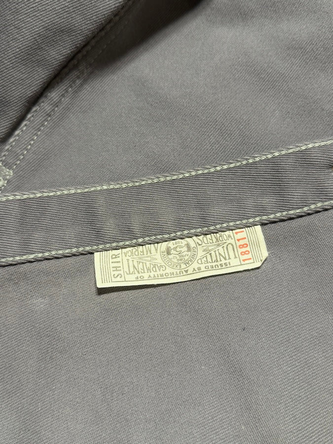"Gemsa" WORK SHIRT - UNION SPECIAL OVERALLS - 1930s STYLE WORK SHIRT - Steel Gray