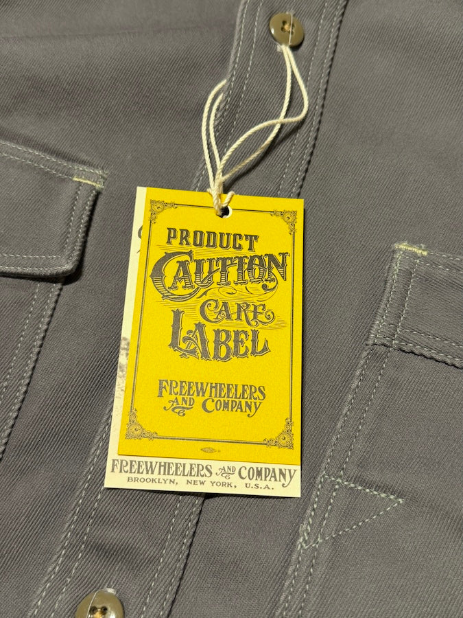 "Gemsa" WORK SHIRT - UNION SPECIAL OVERALLS - 1930s STYLE WORK SHIRT - Steel Gray