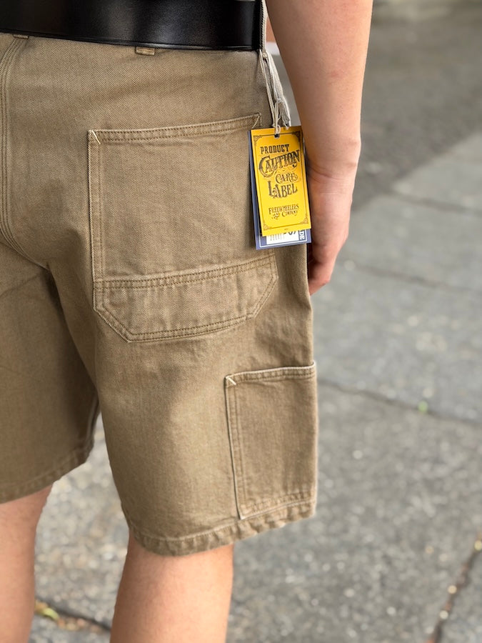 "BAKERSFIELD" Cut-Length Trouser Shorts - Yarn-dyed Beige