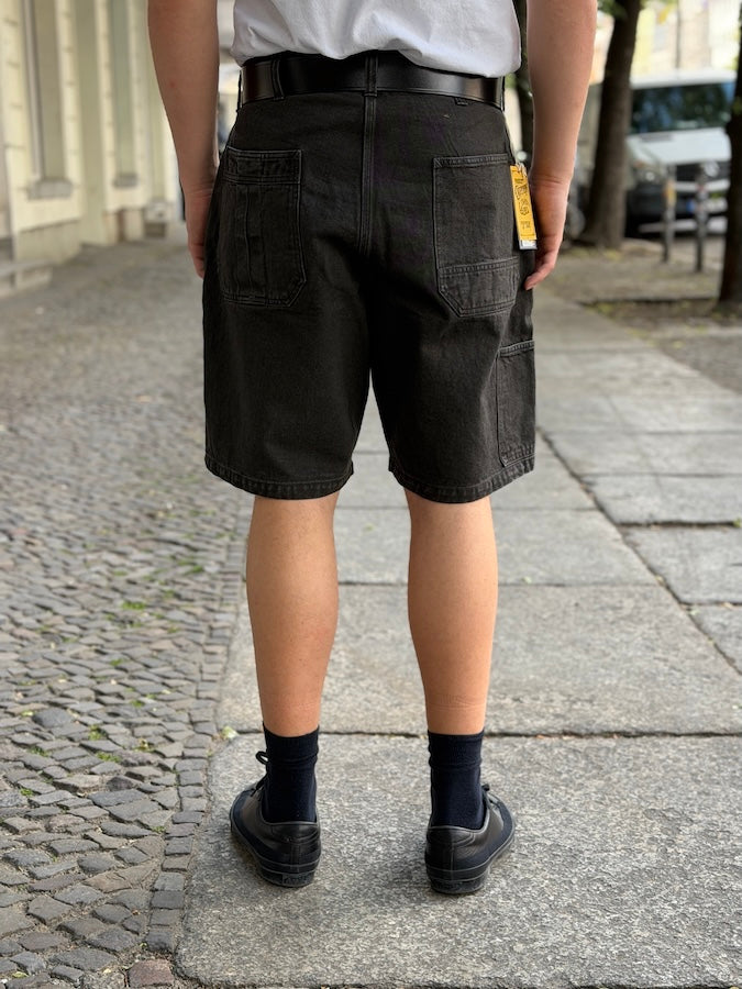 "BAKERSFIELD" Cut-Length Trouser Shorts - Yarn-dyed Ink Black
