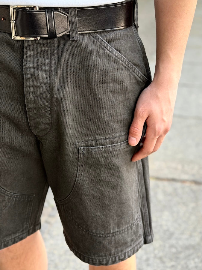 "BAKERSFIELD" Cut-Length Trouser Shorts - Yarn-dyed Ink Black