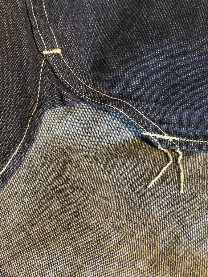 "BIRNER" 1930 - 1940's Mechanic Shirt - UNION SPECIAL OVERALLS - 8.5oz Indigo Denim