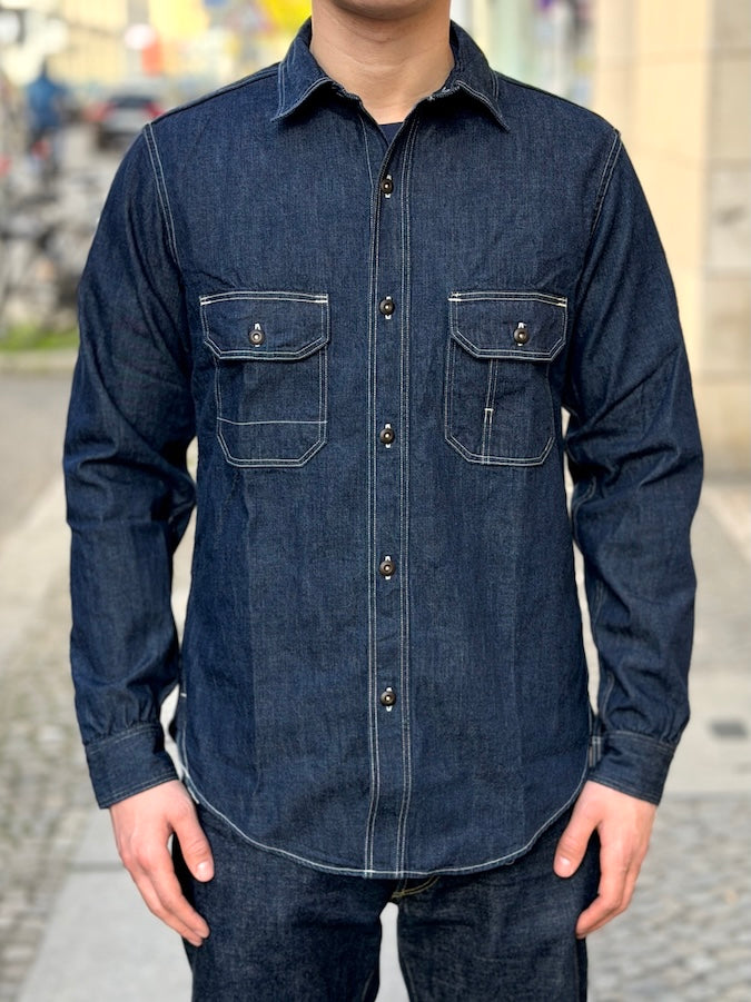 "BIRNER" 1930 - 1940's Mechanic Shirt - UNION SPECIAL OVERALLS - 8.5oz Indigo Denim