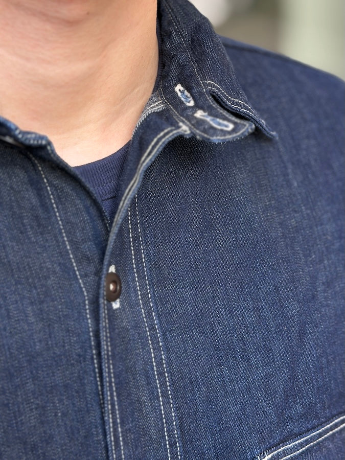 "BIRNER" 1930 - 1940's Mechanic Shirt - UNION SPECIAL OVERALLS - 8.5oz Indigo Denim