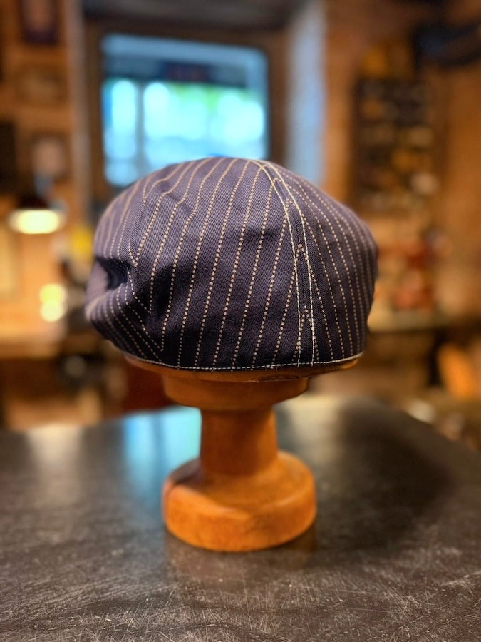 "CASSADY" 1910 - 1920's Style Casquette - UNION SPECIAL OVERALLS Indigo Wabash Stripe