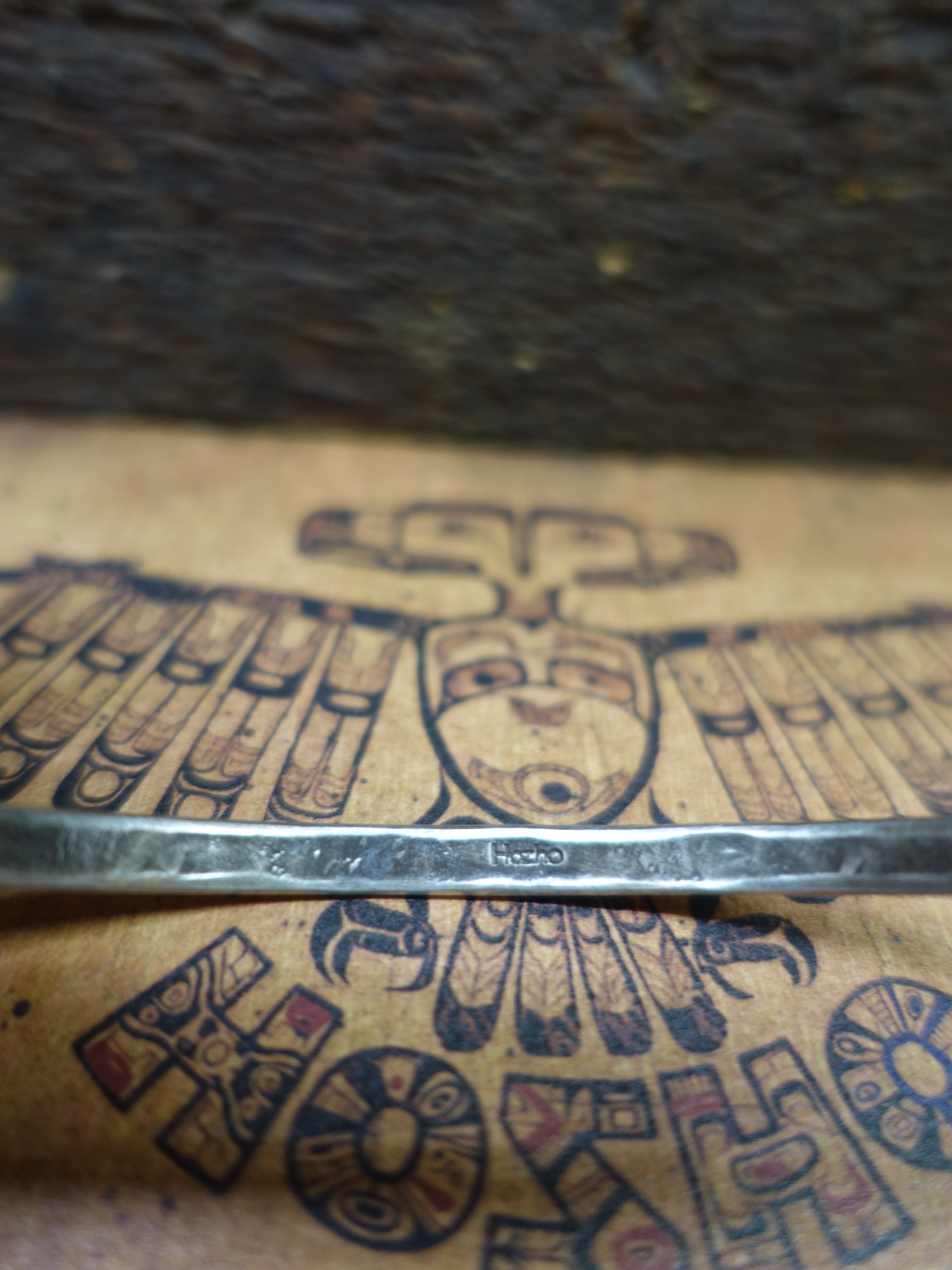 HOZHO - Native Stamp 1 - Silver Bangle