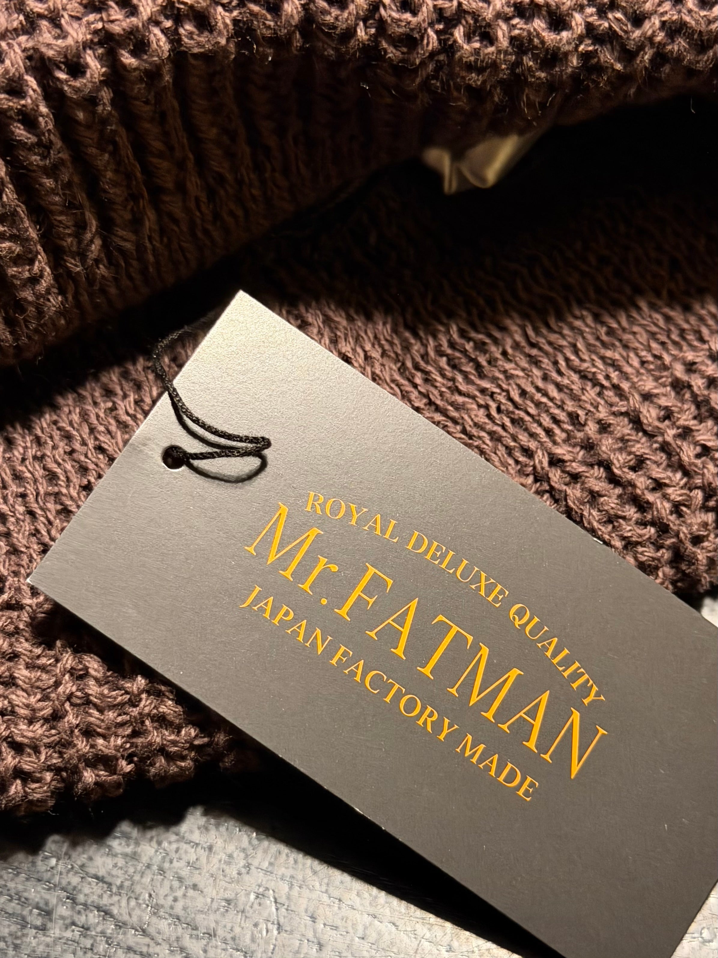 Mr. FATMAN - Watch Cap - 100% Cotton - Model: HUE - Brown