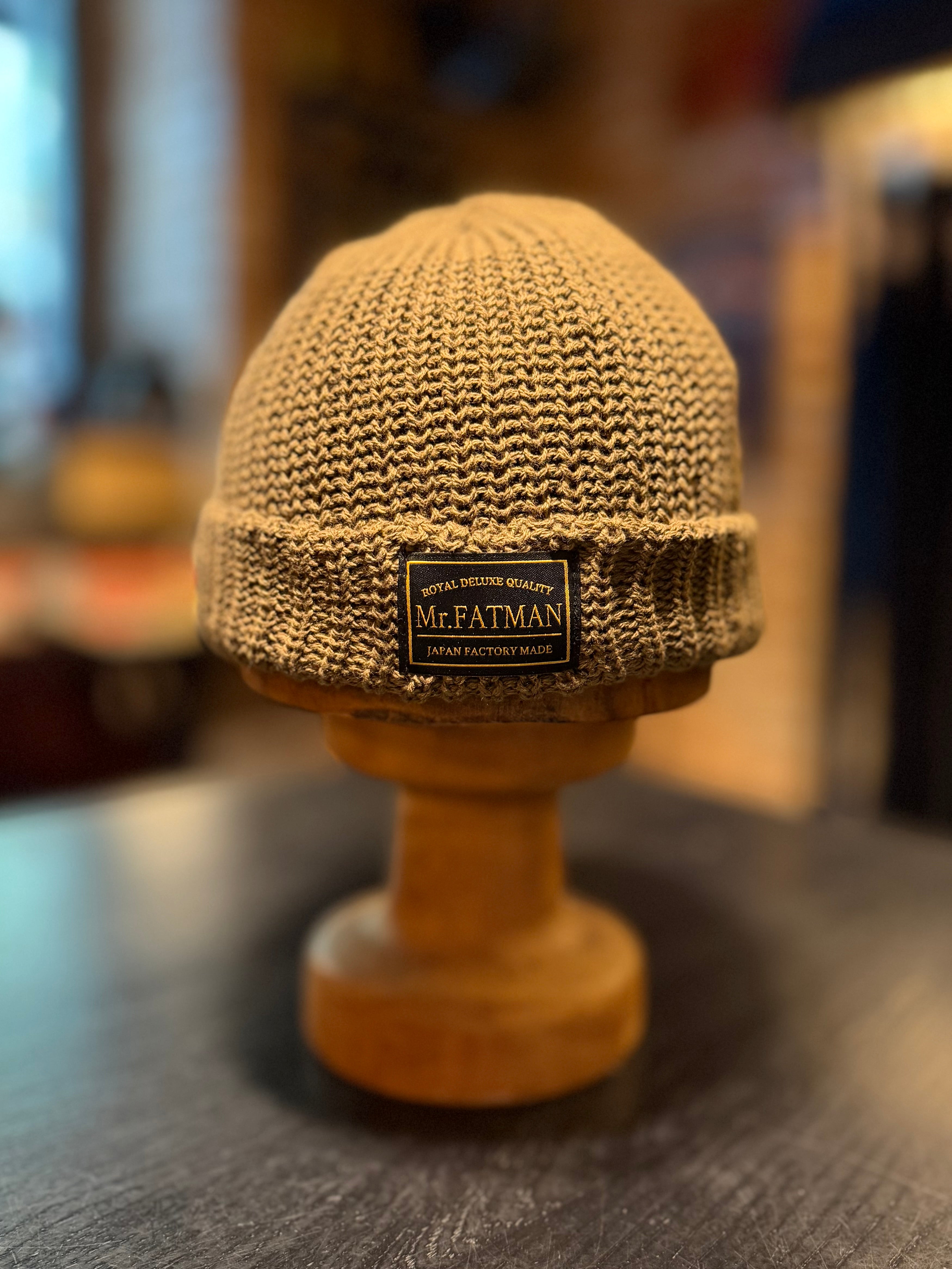 Mr. FATMAN - Watch Cap - 100% Cotton - Model: HUE - Khaki