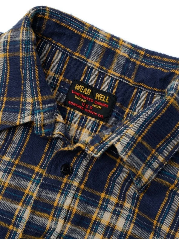 14.5oz Heavy Flannel Shirt - Slubby - 502655 - Navy