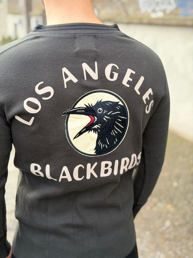 OLD CROW by Glad Hand & Co. -BLACKBIRDS - L/S HENRY T-SHIRTS - Black