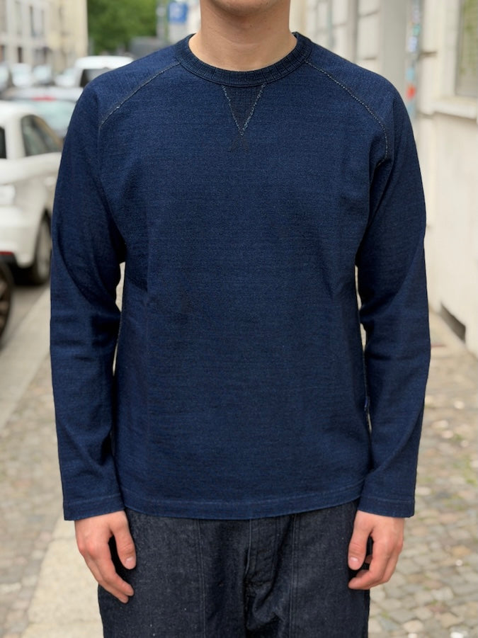 5413-ID - Dark Indigo Dyed - 11oz Super Heavyweight Jersey Sweatshirt-Raglan