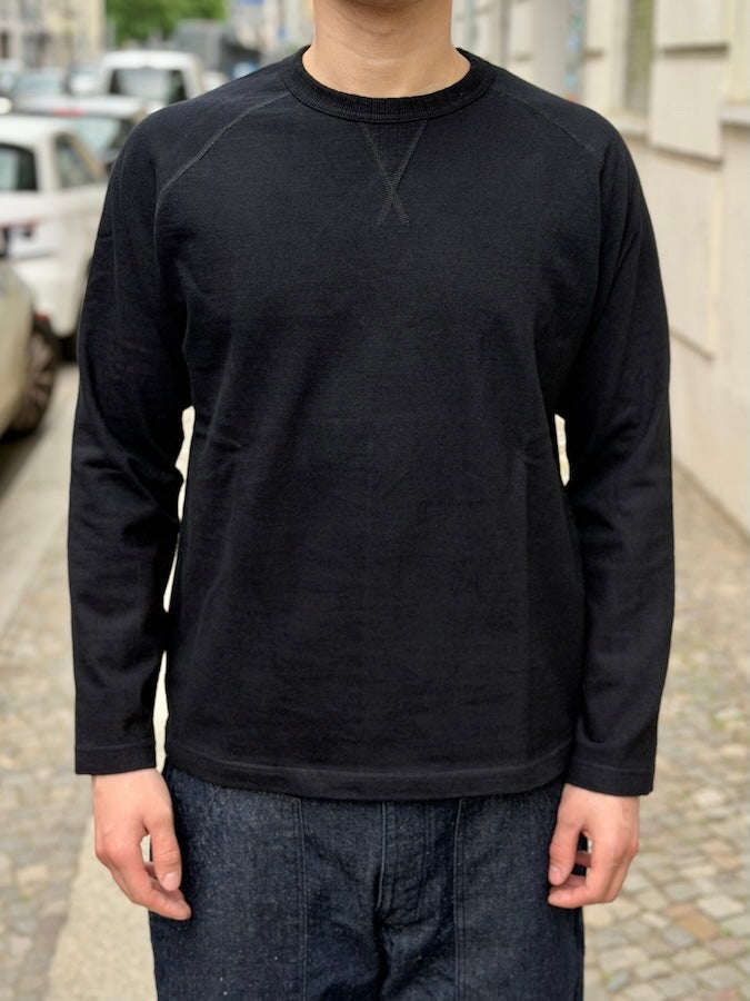 5413-IDBK - Indigo Black Dyed - 11oz Super Heavyweight Jersey Sweatshirt-Raglan