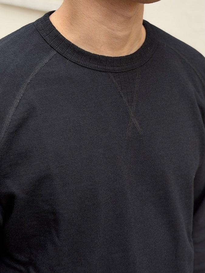 5413-IDBK - Indigo Black Dyed - 11oz Super Heavyweight Jersey Sweatshirt-Raglan