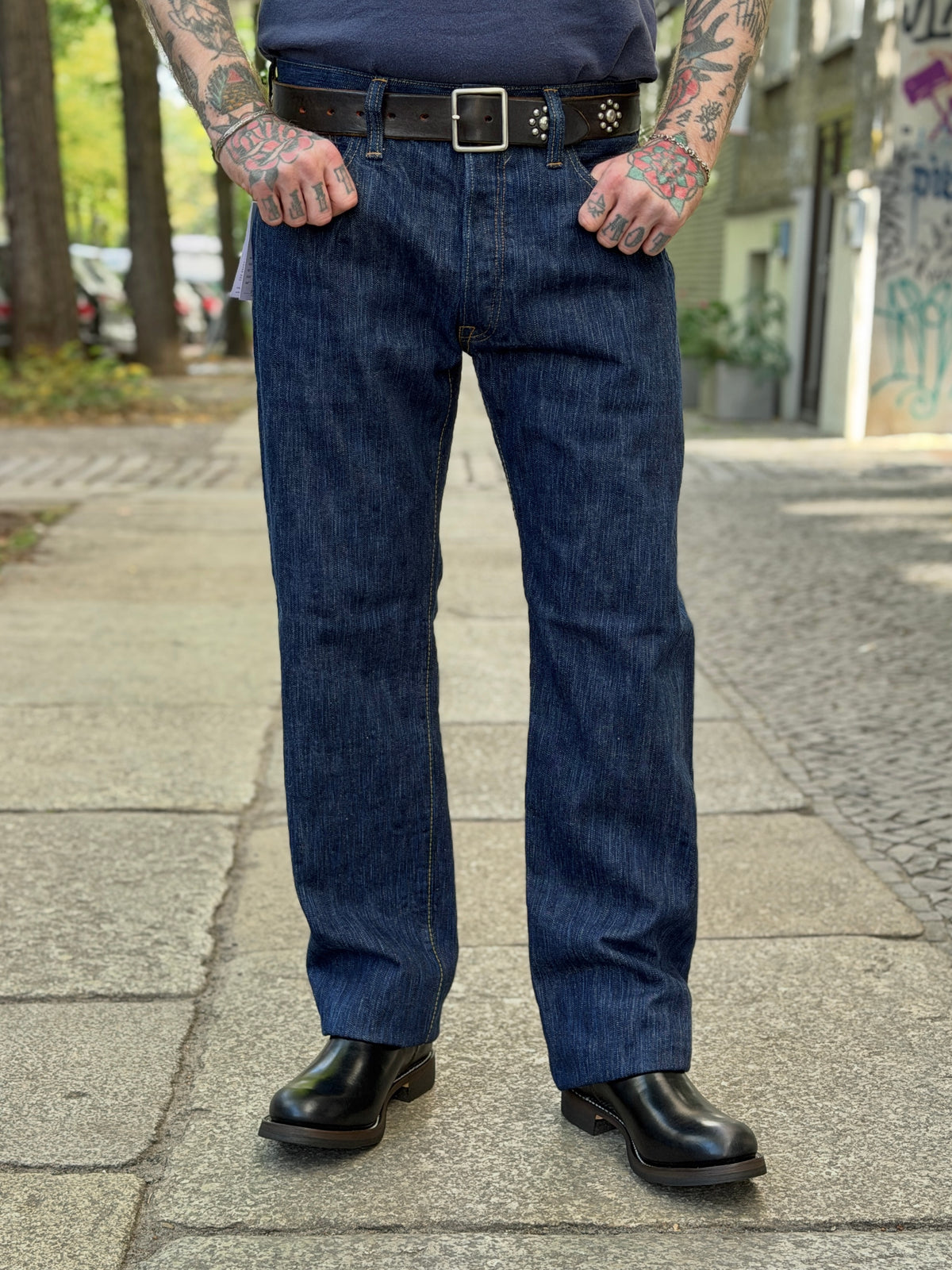 AI-003 - 16oz. Natural Indigo Hank-dyed Denim - Regular Straight