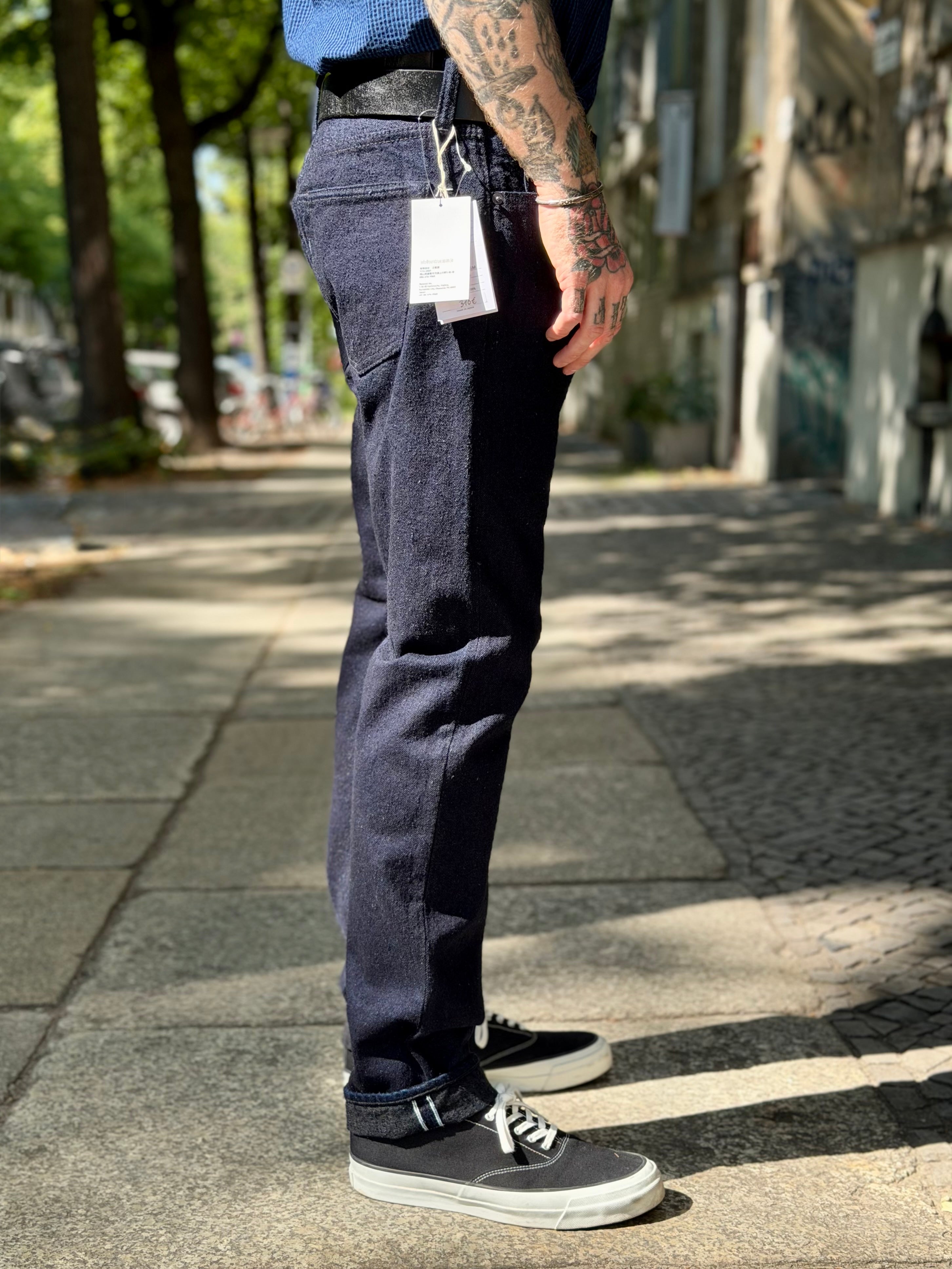 DNP-013-IDSM - 16oz Double Nep Indigo-Sumi Selvedge Denim - Slim Tapered