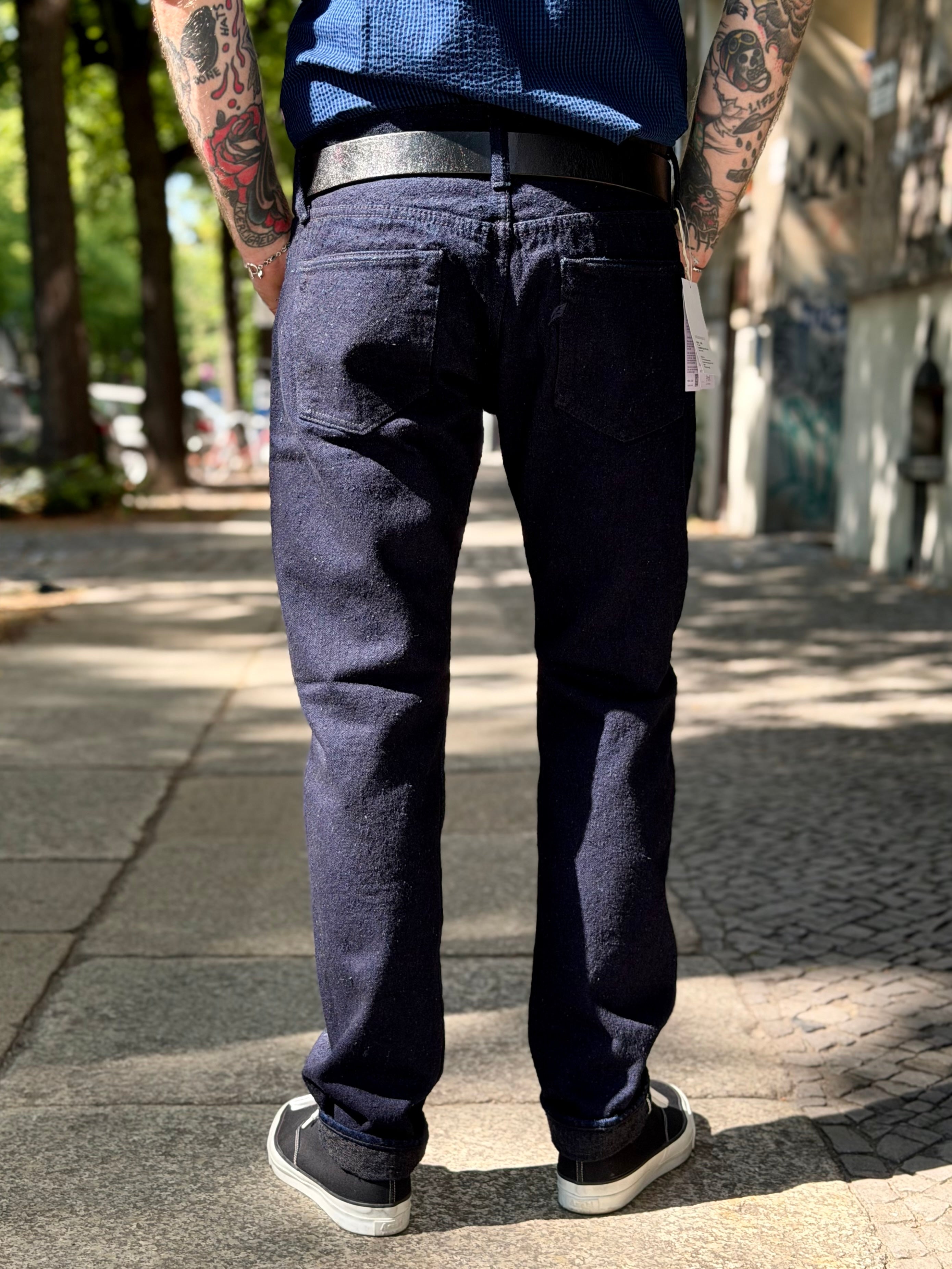 DNP-013-IDSM - 16oz Double Nep Indigo-Sumi Selvedge Denim - Slim Tapered
