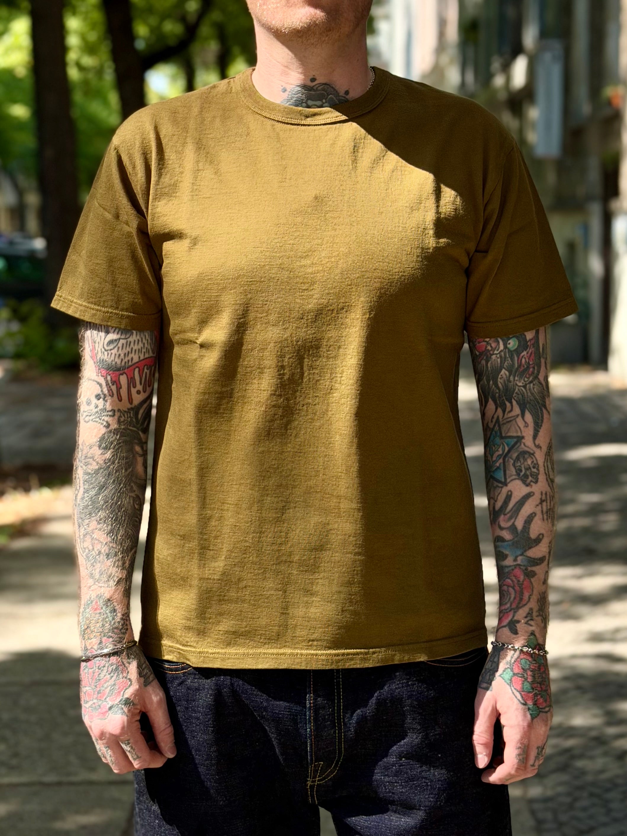 SGT001 Loopwheeled T -Shirt - 100% Cotton - Olive