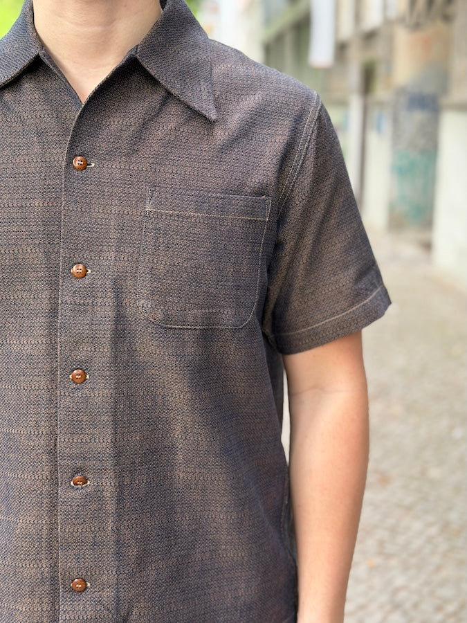 SOS26-KSK Kanoko Aimadara Open Collar Shirt
