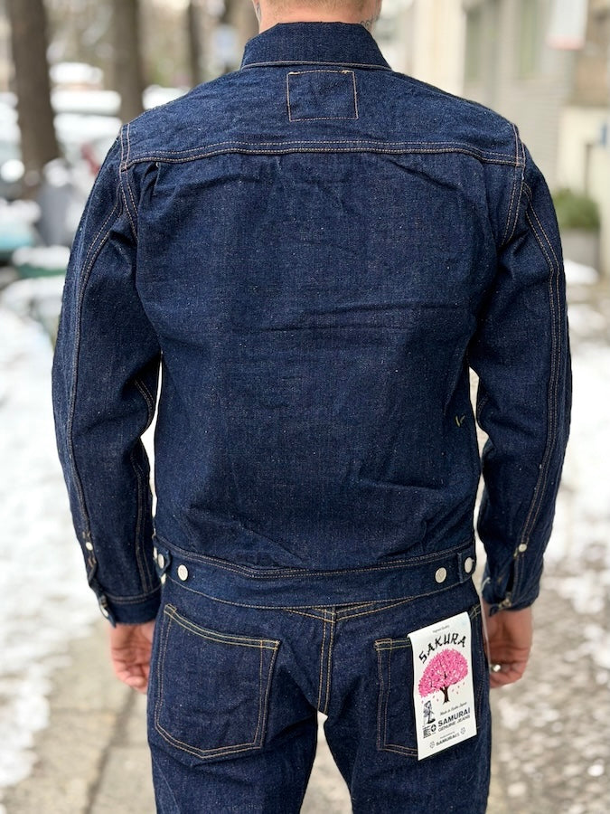 S101AX-SAKURA Jeans Jacket " AI+ SAKURA " 18oz Selvedge Denim