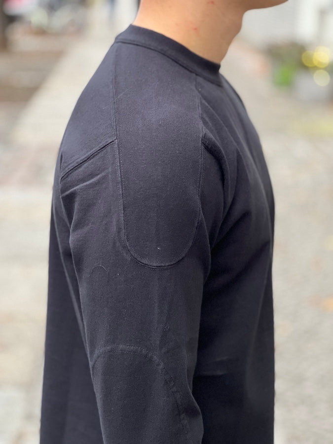 A.G.SPALDING & BROS - Loopwheeled Long Sleeve - COTTON JERSEY FOOTBALL SHIRT - Black