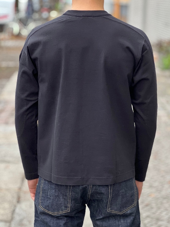 A.G.SPALDING & BROS - Loopwheeled Long Sleeve - COTTON JERSEY FOOTBALL SHIRT - Black