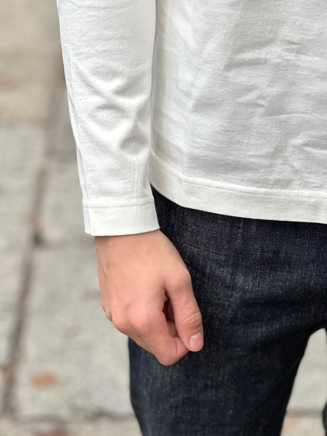 A.G.SPALDING & BROS - Loopwheeled Long Sleeve - COTTON JERSEY FOOTBALL SHIRT - White