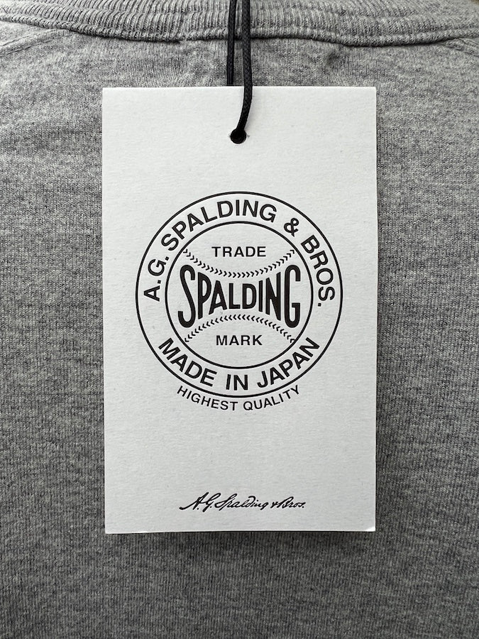 A.G.SPALDING & BROS - Loopwheeled Long Sleeve - COTTON JERSEY FOOTBALL SHIRT - Grey