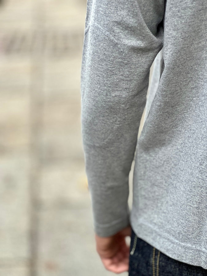 A.G.SPALDING & BROS - Loopwheeled Long Sleeve - COTTON JERSEY FOOTBALL SHIRT - Grey