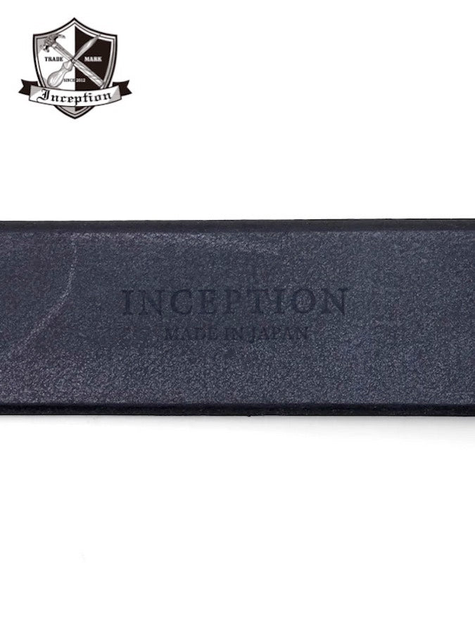 Thick Saddle Leather Garrison Belt - Vegetable Tanned - Black