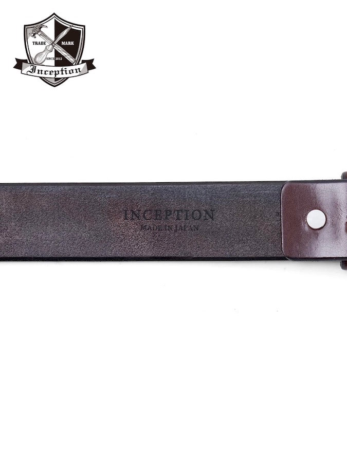 Thick Saddle Leather Garrison Belt - Vegetable Tanned - Brown