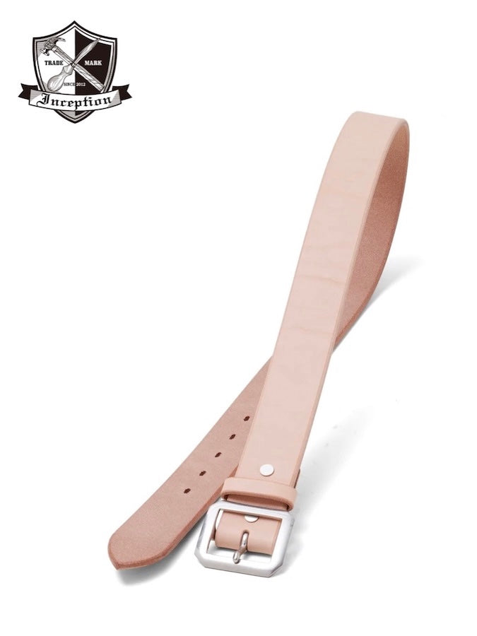 Thick Saddle Leather Garrison Belt - Vegetable Tanned - Tan