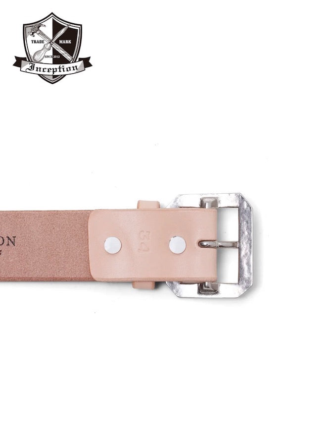Thick Saddle Leather Garrison Belt - Vegetable Tanned - Tan